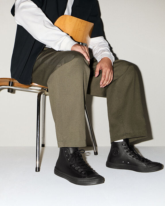 Chuck Taylor All Star Leather Unisex High Top Shoe. Converse.com