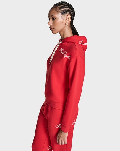 Chuck Taylor Script Hoodie Converse Red