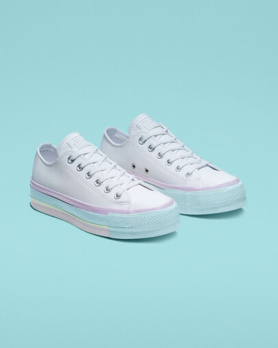 Intergalactic Fade Chuck Taylor All Star Platform White/Lilac Mist/Polar Blue