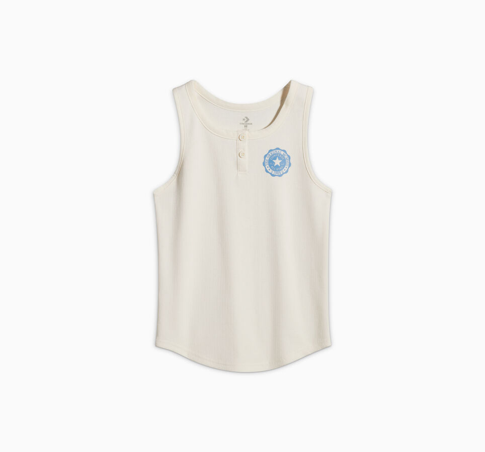 Ribbed Henley Tank Egret