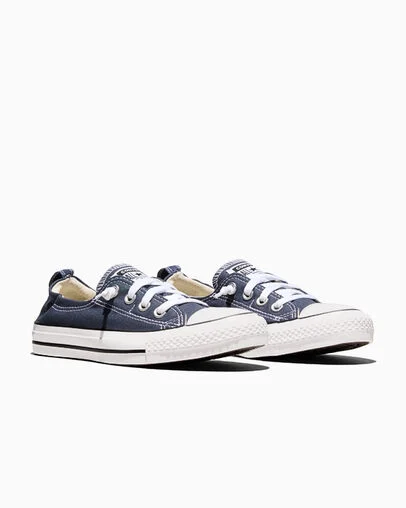 Chuck Taylor All Star Shoreline Canvas Athletic Navy, Top and Side View