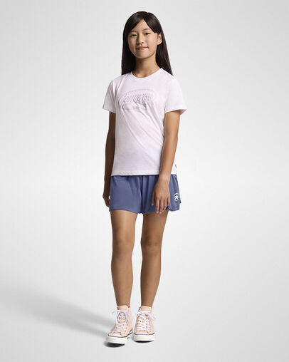 Dri-FIT Chuck Taylor Patch Drapey Shorts Indigo Storm, Full Body View