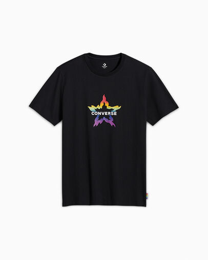 Converse Pride Unisex Standard T-Shirt Converse Black, Front View