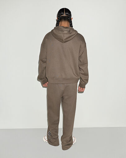 Converse Garage Full-Zip Fleece Hoodie Truffle