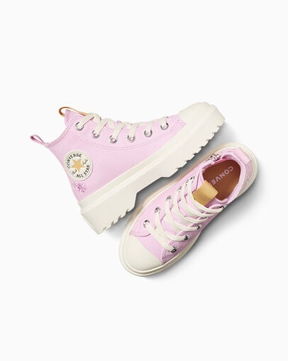 Chuck Taylor All Star Lugged Lift Flowers Platform Stardust Lilac, Angled View