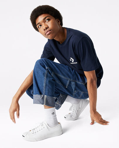 Stacked Logo Tee Obsidian