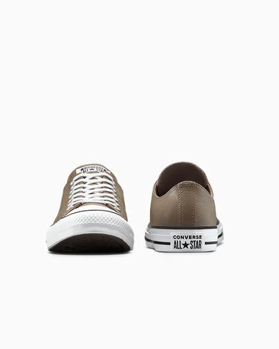 Chuck Taylor All Star Leather Classic Taupe/White/Black, Heel View