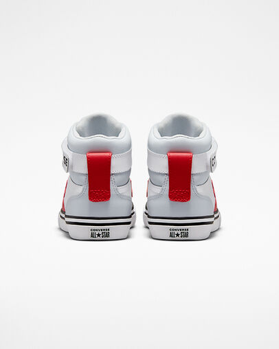 Pro Blaze Strap Retro Sport Block White/Ghosted/Red, Heel View