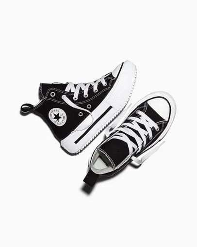 Chuck Taylor All Star Lift Double Stack Platform Black/White/Egret, Angled View