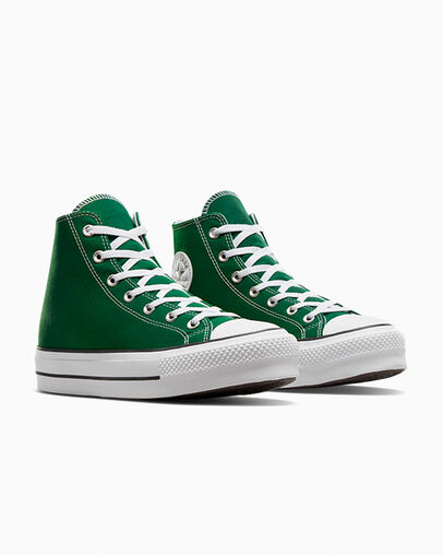 Chuck Taylor All Star Lift Platform Midnight Clover/White/Black, Top and Side View
