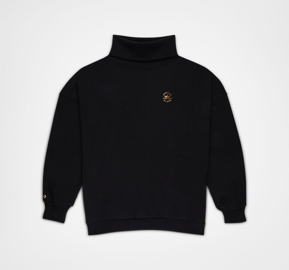 Chuck Taylor Patch Mock Neck Pullover Black