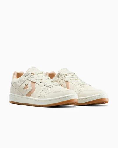 CONS AS-1 Pro Nubuck Egret/Vachetta Beige/Gum, Top and Side View