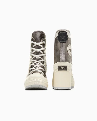 Chuck 70 De Luxe Heel Metallic Metallic Gunmetal, Heel View