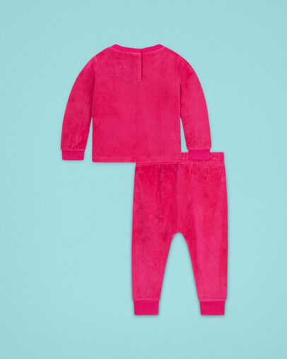 Velour Ruffle 2-Piece Set Prime Pink
