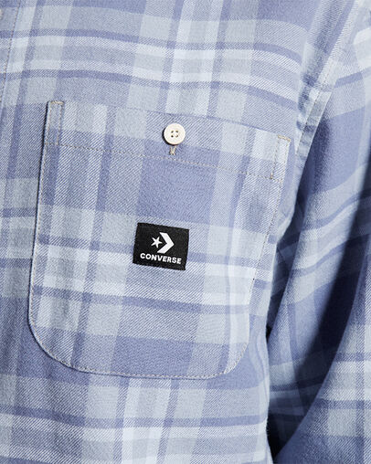 Plaid Shirt Thunder Daze Blue, Detail View
