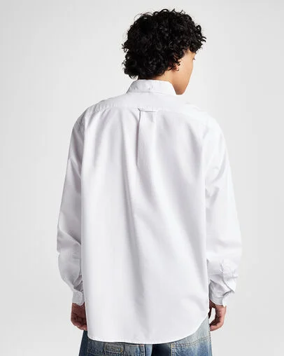 Oxford Shirt White, Back View
