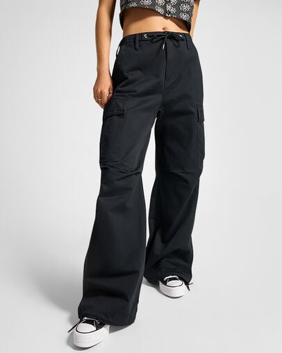 Cargo Pants Converse Black, Front View