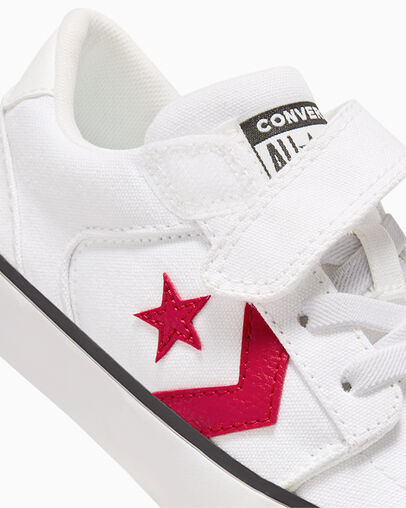 Belmont White/University Red/White, Detail Angle View