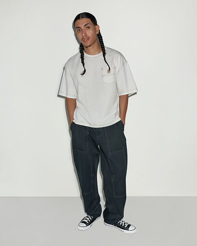 Star Patch Pocket Relaxed Short-Sleeve T-Shirt Vintage White, Detail View