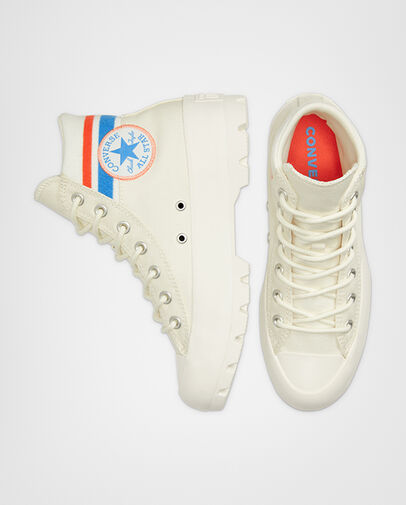 Lugged Varsity Chuck Taylor All Star Egret/Vermilion Red/Coast