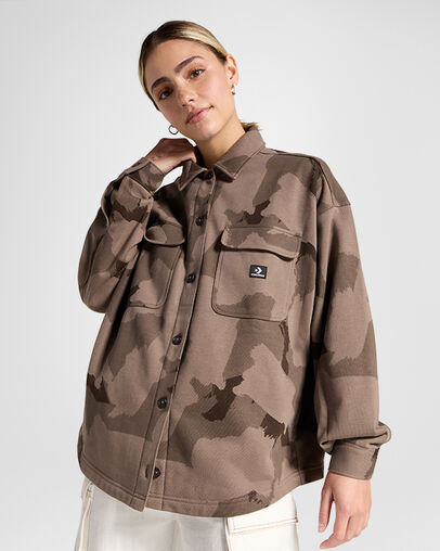 Camo Shirt Jacket Art Camo Aop, Front View