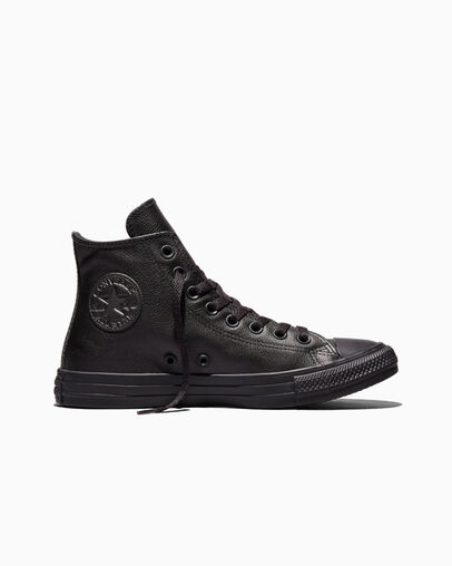 Chuck Taylor All Star Leather Black Mono, Outer Side View