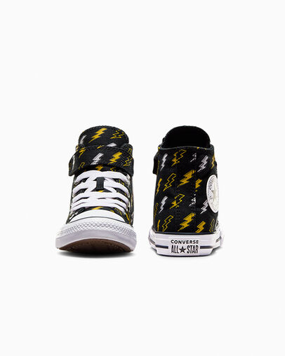 Chuck Taylor All Star Electric Bolt Easy-On Black/Golden Wren/Ghost Town, Heel View