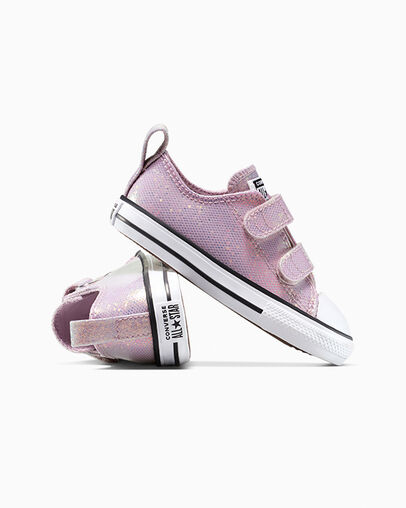 Chuck Taylor All Star Disco Glitter Easy On Altitude Lilac/White/Black, Detail Angle View