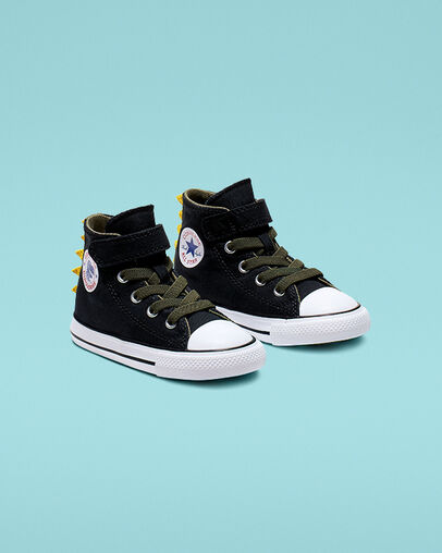 Chuck Taylor All Star Dino Spikes Hook and Loop High Top Black/Field Surplus/White