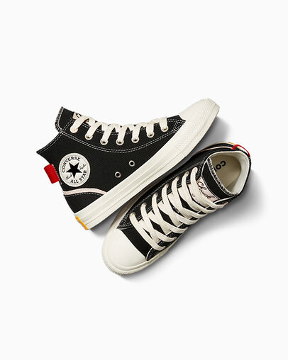 Chuck Taylor All Star Black/Red/Egret, Angled View