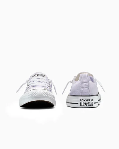 Chuck Taylor All Star Shoreline Canvas Pale Amethyst/White/Black, Heel View