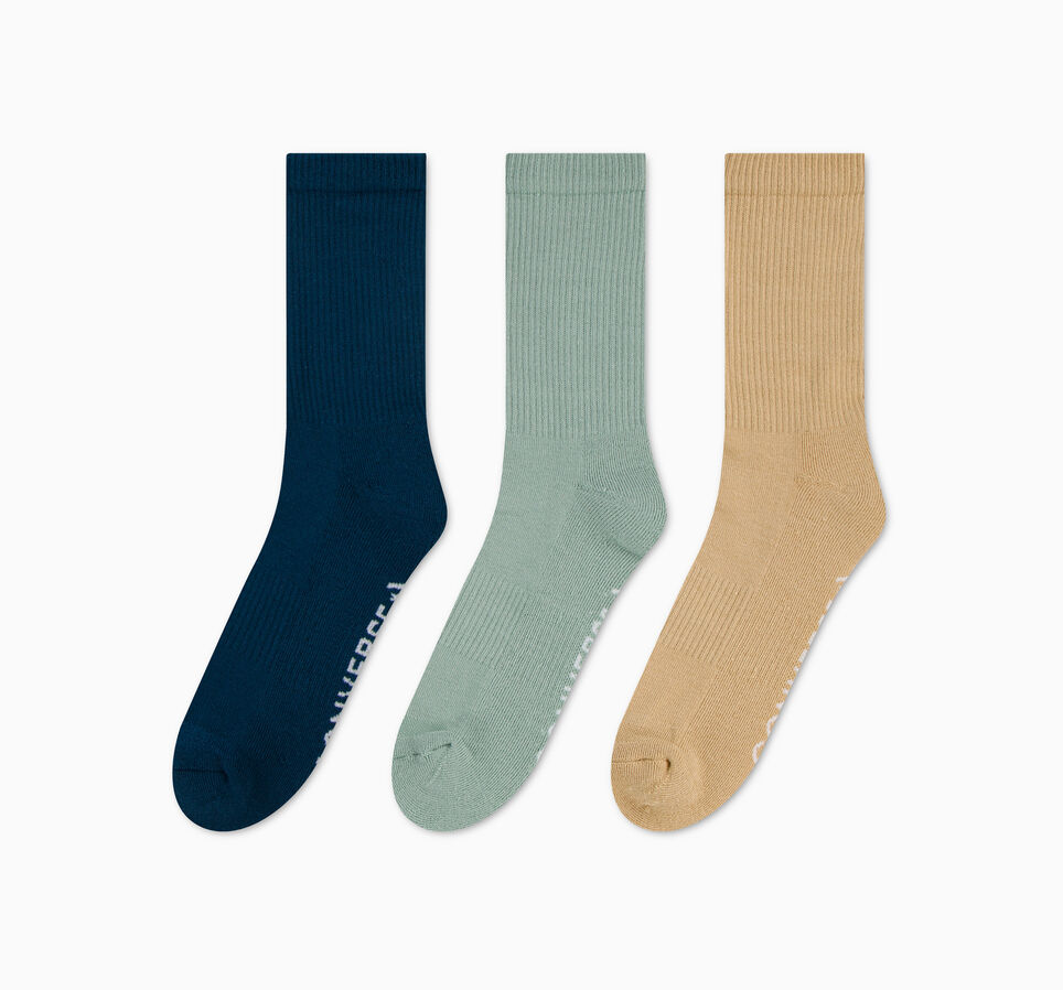 3-Pack Wordmark Half-Crew Socks Murky Waters Blue