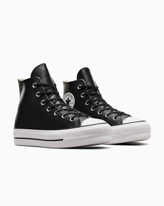 Chuck Taylor All Star Leather Platform Women's High Top Shoe