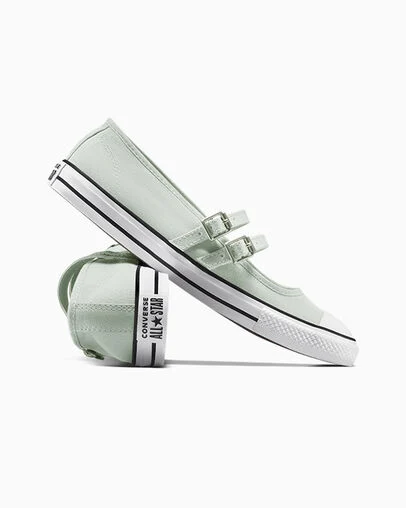 Chuck Taylor All Star Dainty Mary Jane Rainwashed Grey/White/Black, Detail Angle View