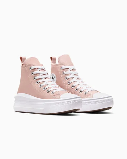 Chuck Taylor All Star Move Platform Canvas Static Pink/White/Black, Top and Side View