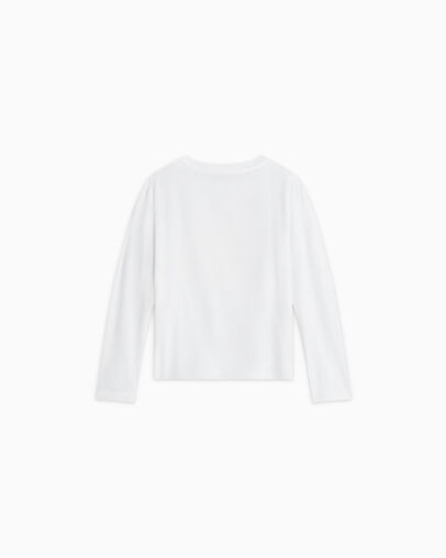 Leopard Long-Sleeve T-Shirt White, Back View