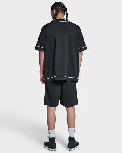 Converse Relaxed Baseball Jersey Converse Black, Detail View
