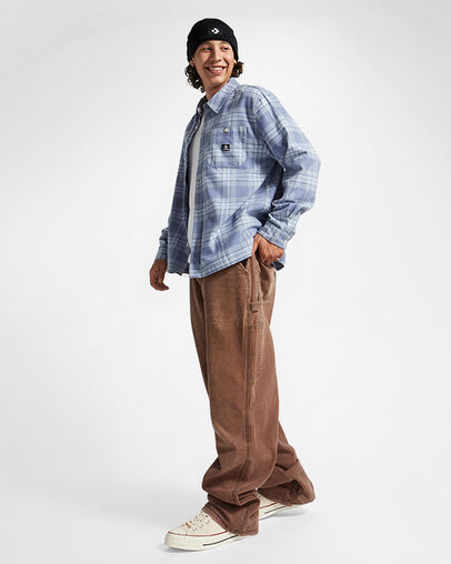 Plaid Shirt Thunder Daze Blue, Back View