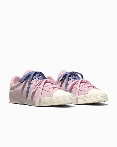 Chuck Taylor Lo New Found Bloom Pink/Indigo Storm/Egret, Top and Side View