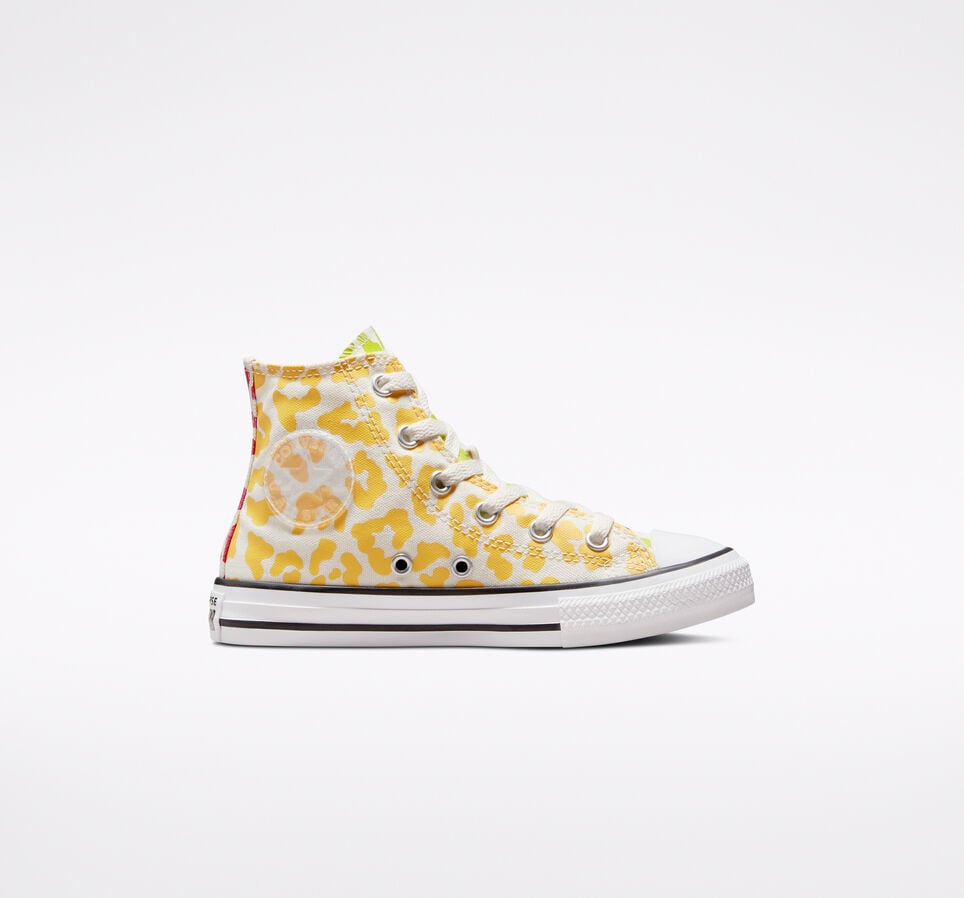 Chuck Taylor All Star Leopard Egret/Kinetic Blue/Citron Zest