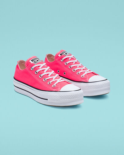 Chuck Taylor All Star Clean Platform Low Top Racer Pink/White/Black
