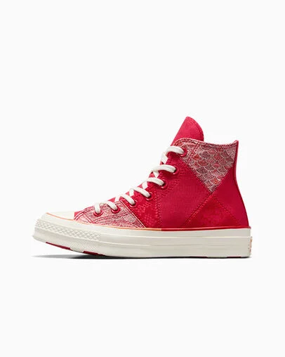 Chuck 70 Lunar New Year Patchwork Red/Fever Dream/Egret, Inner Side View