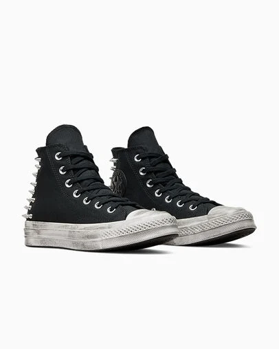 Chuck 70 Studded Black/White/Black, Top and Side View