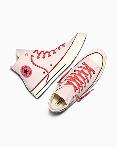 Chuck 70 Color Pop Decade Pink/Cherry Balm/Egret, Angled View