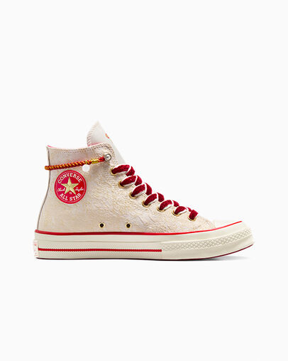 Chuck 70 Lunar New Year Egret/Enamel Red/Light Gold, Outer Side View