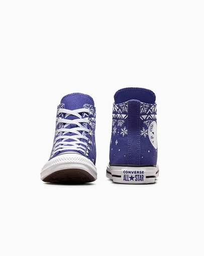 Chuck Taylor All Star Winter Sweater Night Indigo/White/Black, Heel View