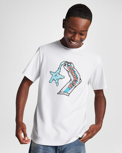 Toothpaste T-Shirt White, Front View