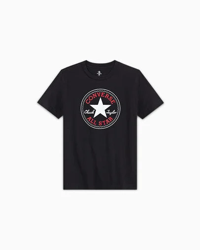 Chuck Patch Short Sleeve Black, Front View