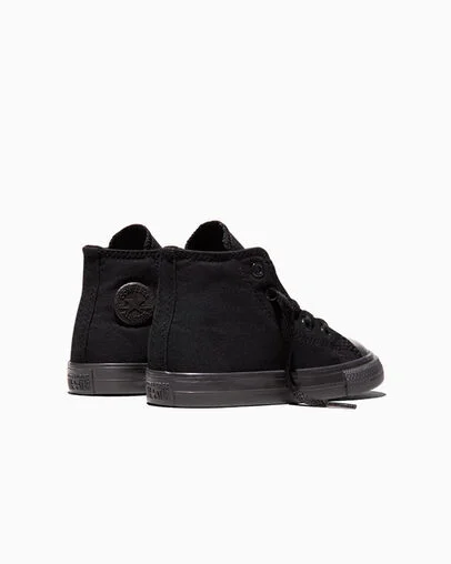 Chuck Taylor All Star Canvas Black Monochrome, Heel View