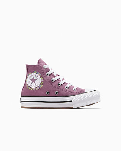 Chuck Taylor All Star EVA Lift Platform Feline Florals Dreamy Dahlia/White/Black, Outer Side View